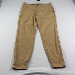 Primo Pants Mens Size 36 Brown Golf Jogger Performance Tapered Stretch Ankle Zip